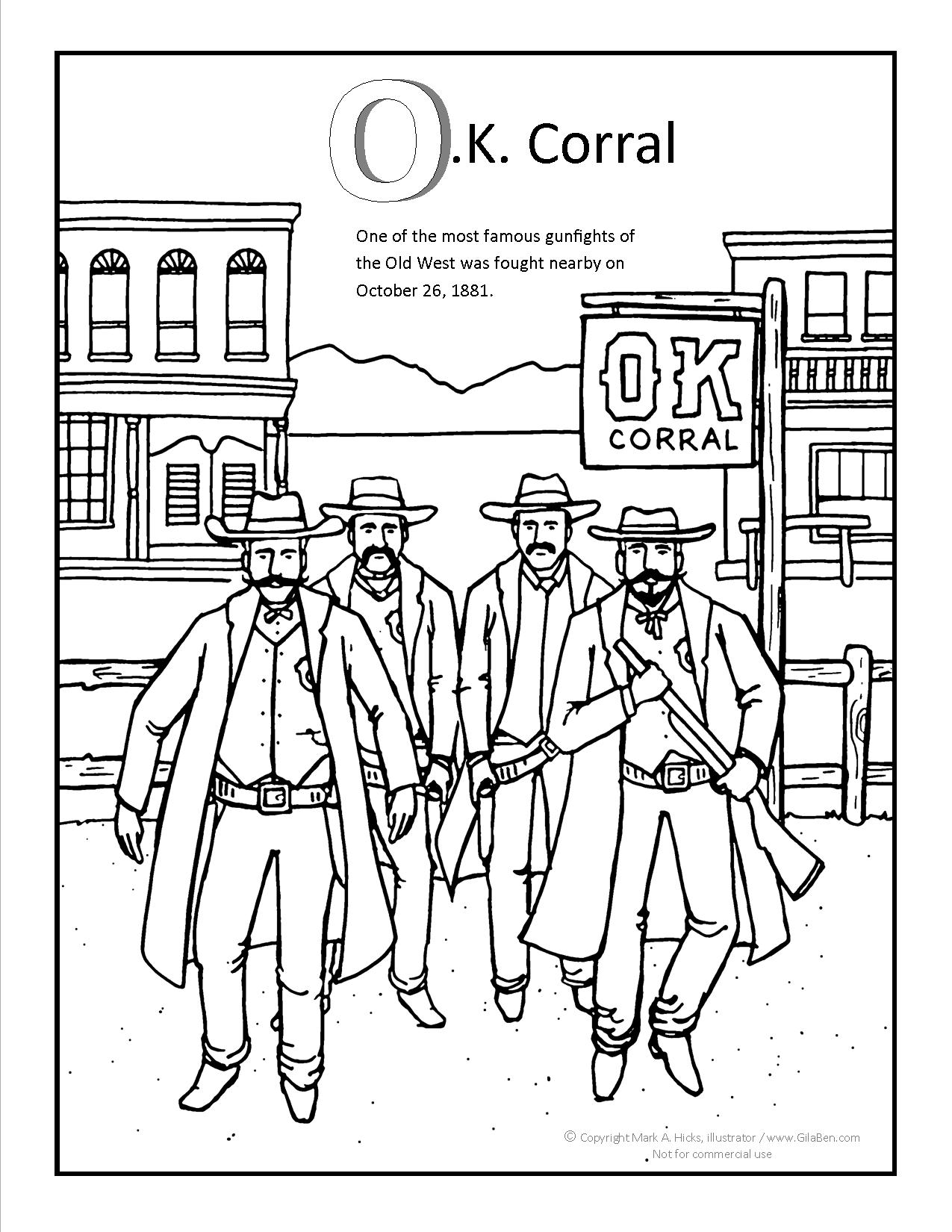 OK Corral Coloring page