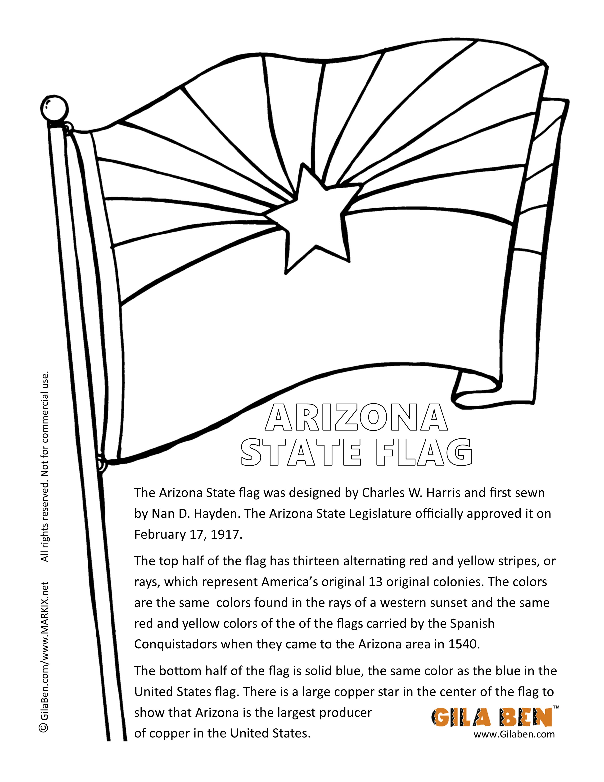 Arizona State Coloring Pages Logo